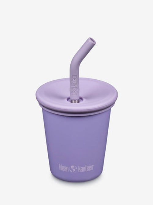 Gobelet en inox 296 ml avec couvercle à paille paisly purple - Kiabi