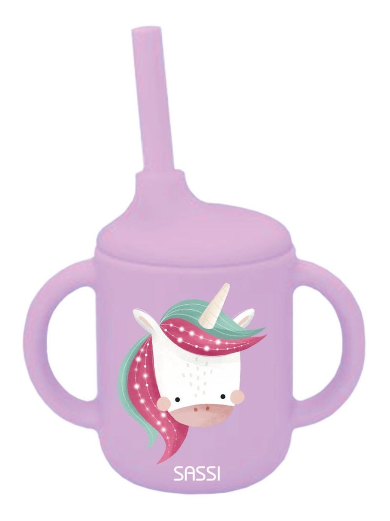 Gobelet en silicone Sparkly la licorne Violet - Kiabi