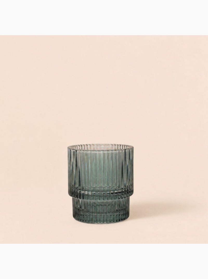 Gobelet en verre strié Gris - Kiabi