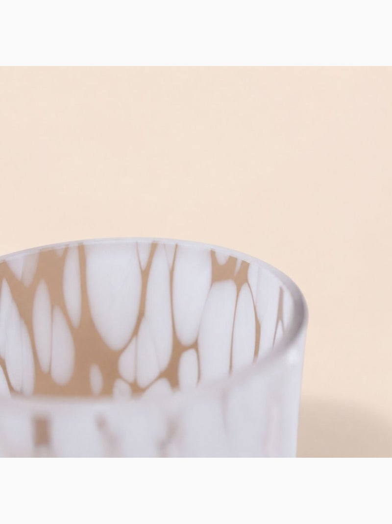 Gobelet en verre tacheté blanc Blanc - Kiabi