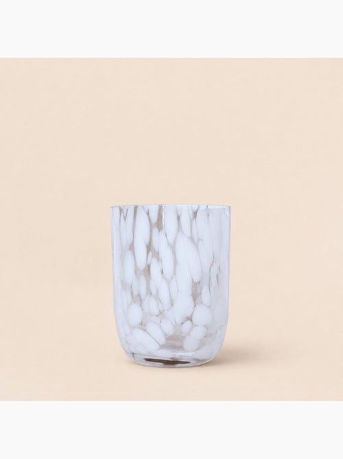 Gobelet en verre tacheté blanc - Kiabi Gobelet en verre tacheté blanc - Kiabi