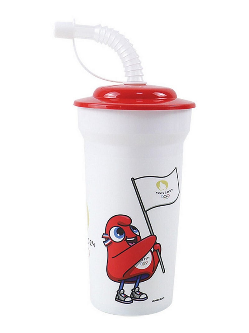 Gobelet Paille Mascotte Jeux Olympiques 2024 - 400 ml Multicolore - Kiabi