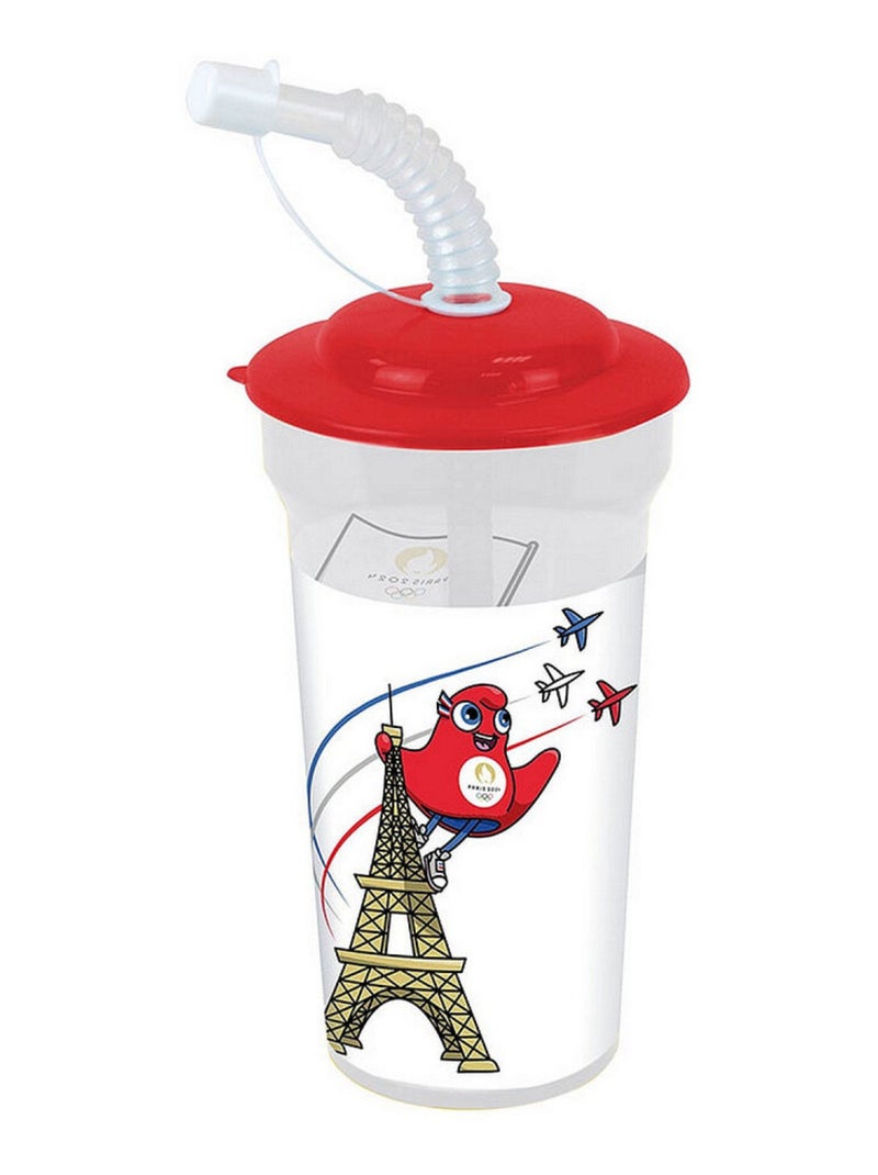 Gobelet Paille Mascotte Jeux Olympiques 2024 - 400 ml Multicolore - Kiabi
