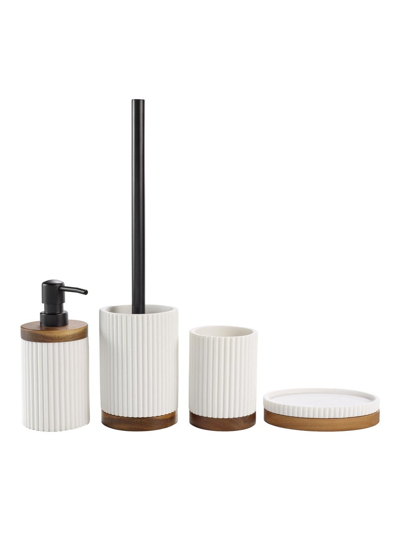Gobelet salle de bain accacia Blanc - Kiabi