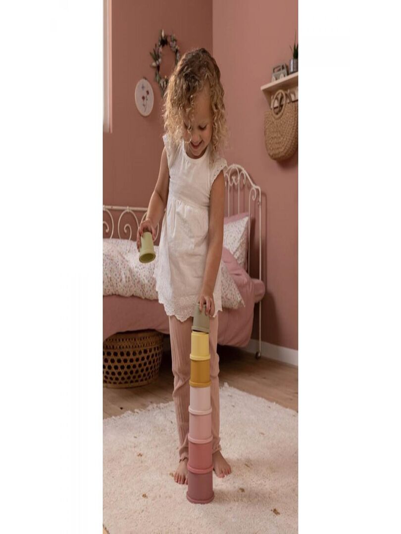 Jeu De Gobelets Empilables Chicco - 10 Tasses Colorées Avec Chiffres - Jeu D'Éveil Pour Bébé à Partir De 12 Mois