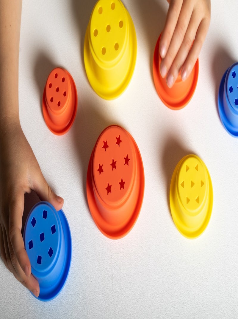 Gobelets gigognes en silicone Rouge - Kiabi