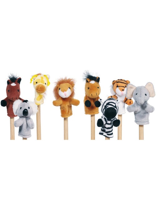 Goki - marionnettes à doigt animaux sauvages - Kiabi Goki - marionnettes à doigt animaux sauvages - Kiabi