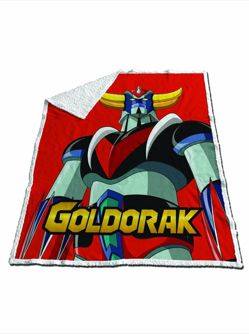 Goldorak couverture polaire reversible 130x170 cm robot noire - Kiabi