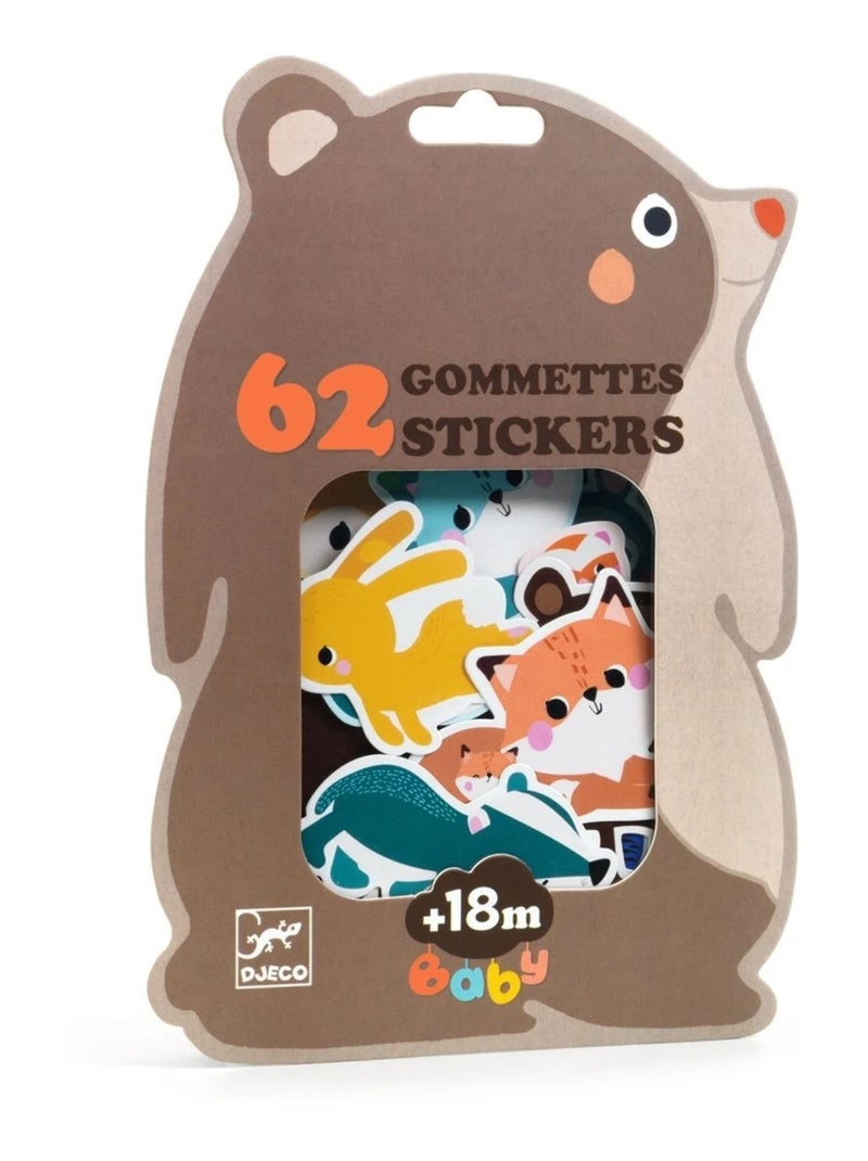 Gommettes Animaux de la forêt Multicolore - Kiabi