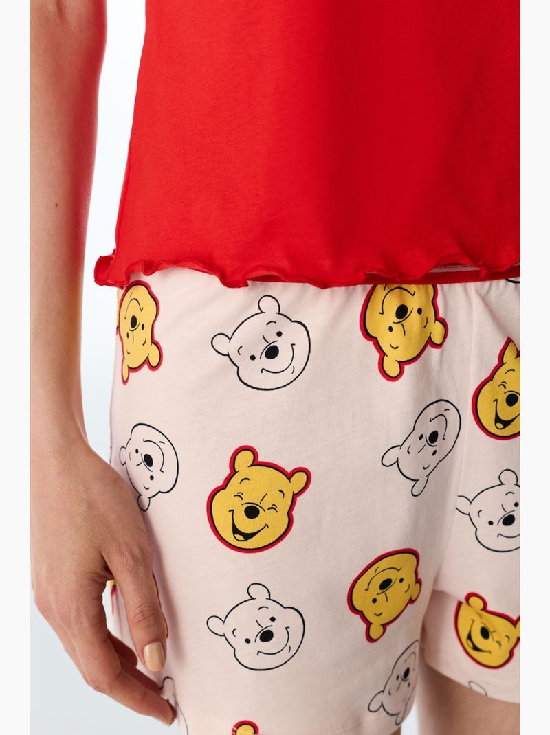 Good day ensemble de pyjama à motif ours, manches courtes penti Blanc Rouge - Kiabi
