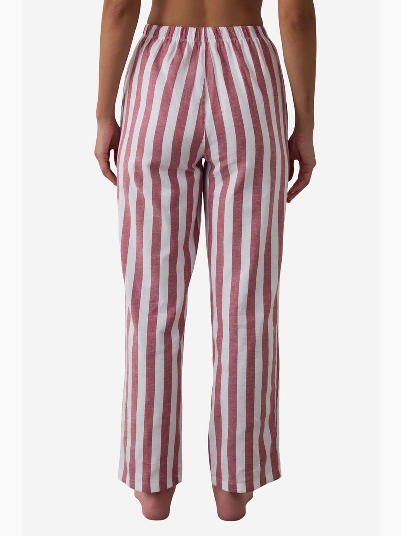 Good mood pantalon de pyjama rayé penti Blanc Rouge - Kiabi