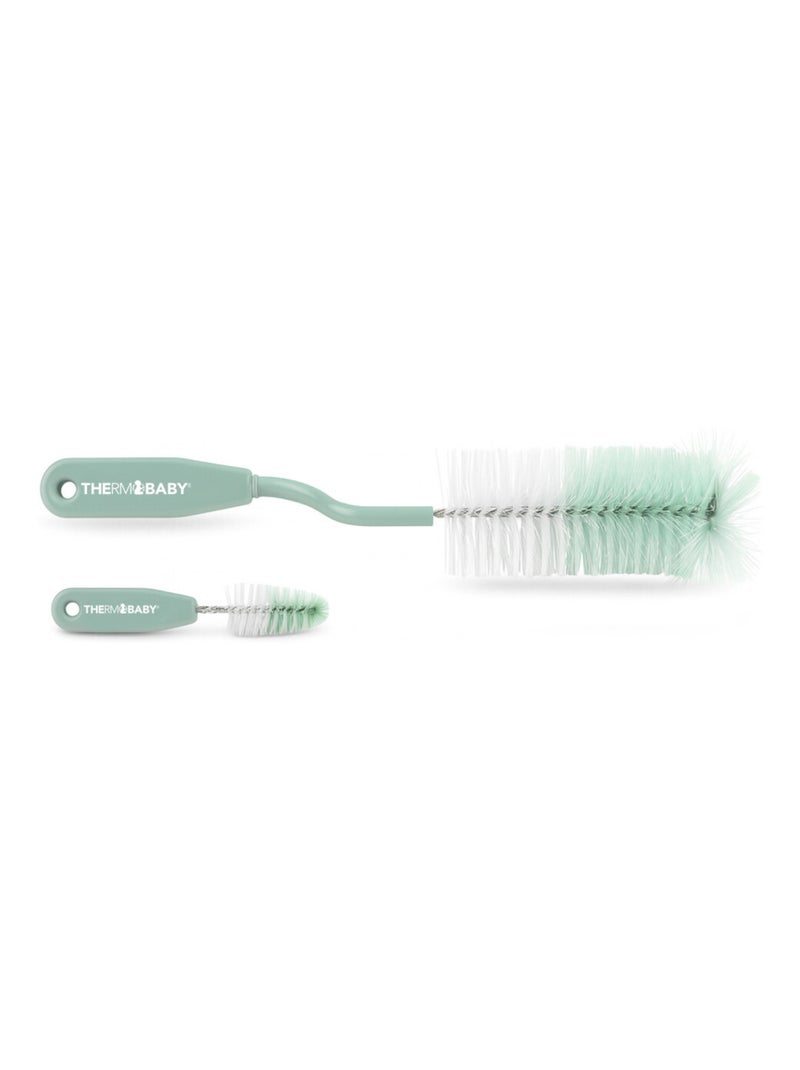 Goupillon rotatif pour biberon + goupillon tétines Vert - Kiabi