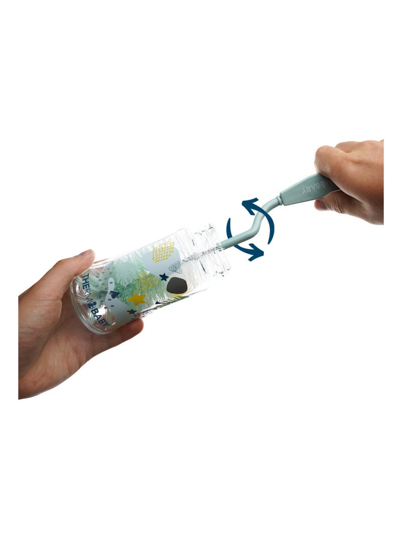 Goupillon rotatif pour biberon + goupillon tétines Vert - Kiabi