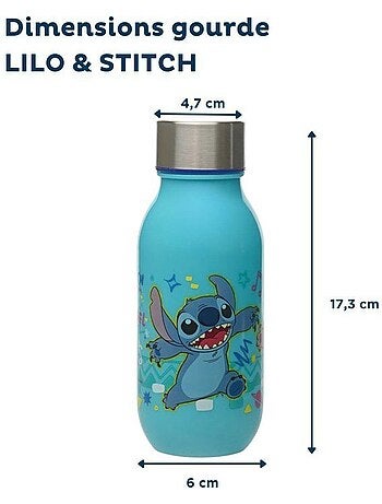 Gourde - thermobaby - lilo & stitch - 430 ml - bleu