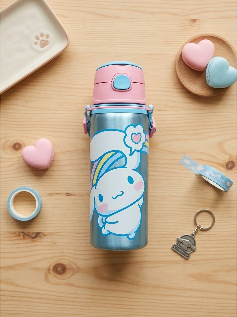Gourde aluminium 600ml avec poignée hello kitty cinnamoroll sanrio Rose - Kiabi