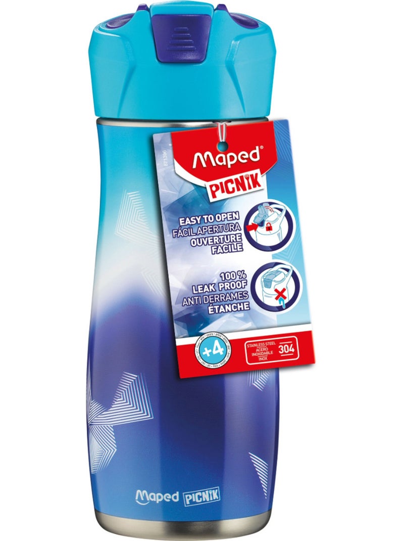 Gourde arctic avec système de pipette Blanc Bleu - Kiabi