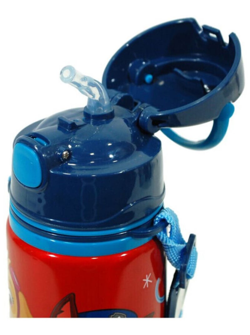 Gourde avec paille intégrée Pat' Patrouille - Personnages - Chase, Stella, Marcus - 500 ml Bleu - Kiabi