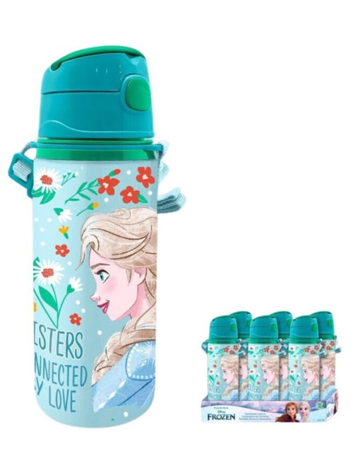Gourde elsa 600 ml en aluminium avec sangle disney - Kiabi