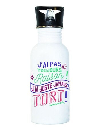 Gourde en Aluminium - Jamais tort - 500 ml