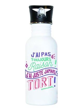 Gourde en Aluminium - Jamais tort - 500 ml