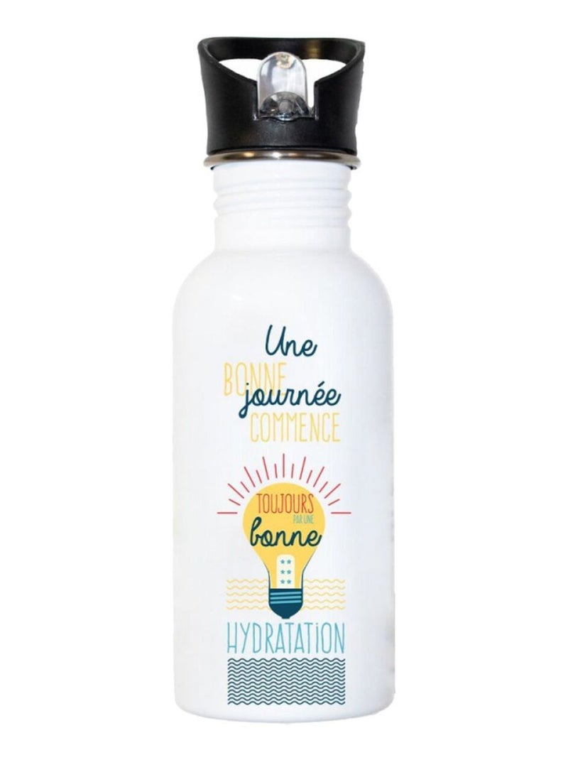 Gourde en Aluminium - Une Journée - 500 ml Blanc - Kiabi