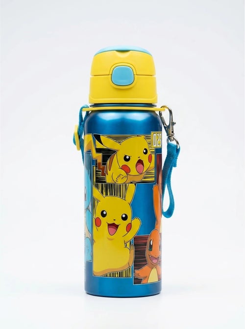 Gourde en aluminium 600 ml avec fermeture à clic pokémon - Kiabi