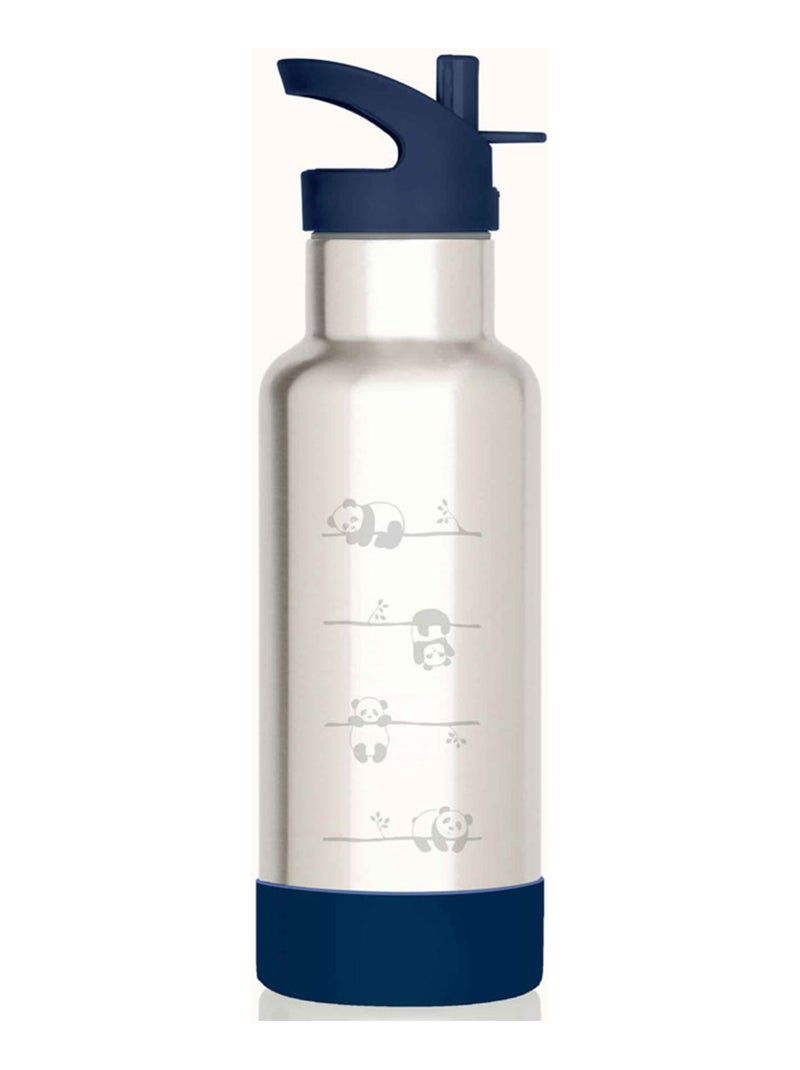 Gourde en inox isotherme 500 ml Funky Pandas Bleu - Kiabi