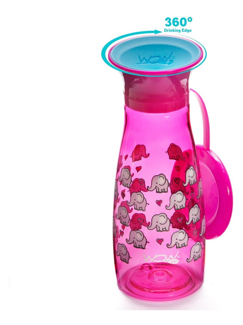 Gourde enfant 360°  - Antifuite et Ergonomique 350 ml Wow Cup Rose - Kiabi