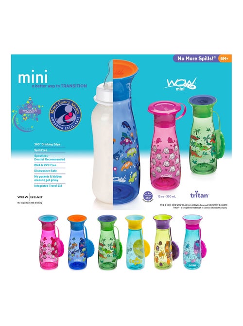 Gourde enfant 360°  - Antifuite et Ergonomique 350 ml Wow Cup - Kiabi