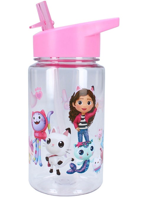 Gourde enfant 450 ml Gabby and the Magic House en PVC sans bisphénol A – Rose - Kiabi