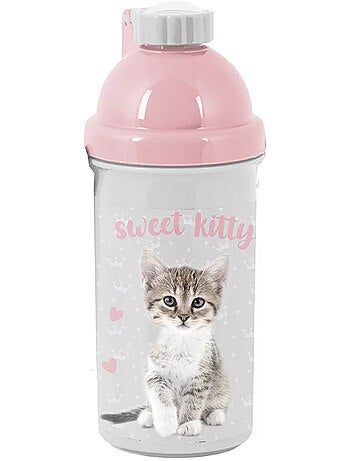 Gourde enfant en plastique motif chat 'Sweet Kitty' – 18 cm