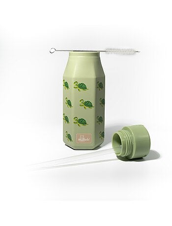 Gourde enfant en silicone mabebi 350 ml – idéale pour l'école et la rentrée - tortue