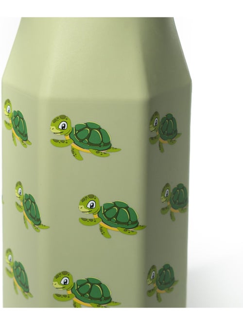 Gourde enfant en silicone mabebi 350 ml – idéale pour l'école et la rentrée - tortue - Kiabi