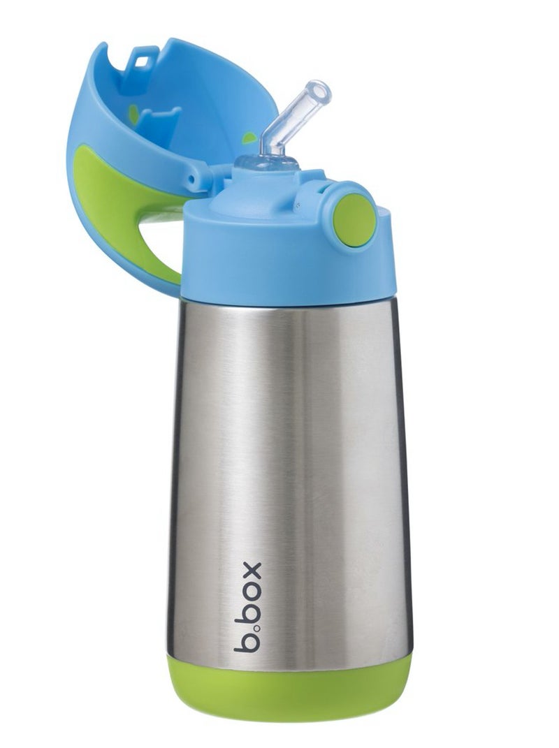 Gourde Enfant Isotherme Avec Paille Bleu - Kiabi