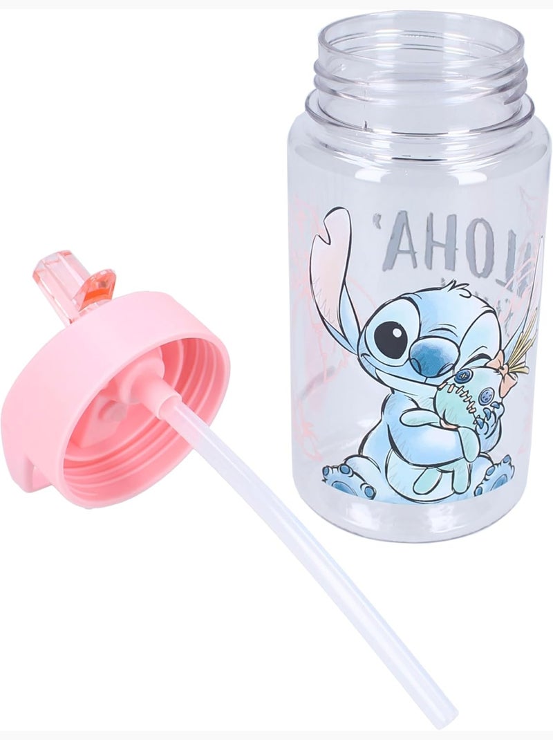 Gourde enfant Stitch de 450 ml avec paille intégrée Rose - Kiabi