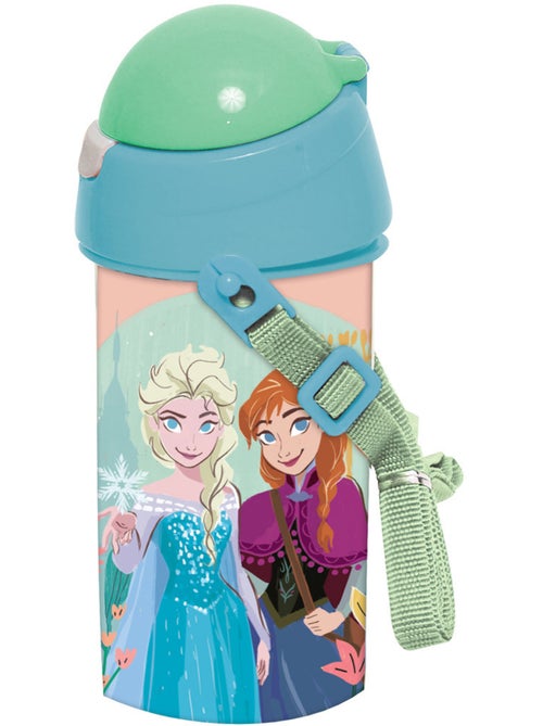 Gourde enfants 500 ml 'La Reine des Neiges' à sangle - Kiabi