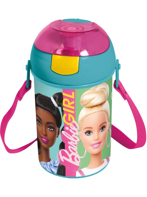 Gourde enfants Barbie 450 ml PVC pop-up avec sangle et bec anti-fuite - Kiabi Gourde enfants Barbie 450 ml PVC pop-up avec sangle et bec anti-fuite - Kiabi