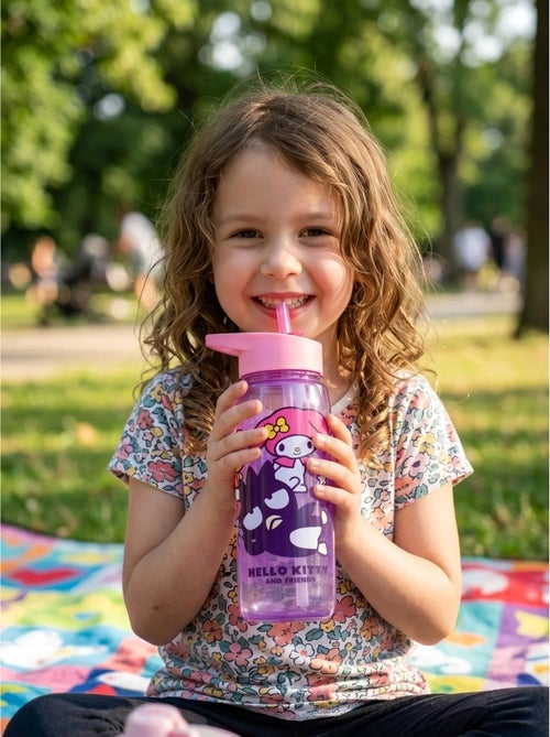 Gourde étanche 600 ml avec paille hello kitty sanrio - Kiabi