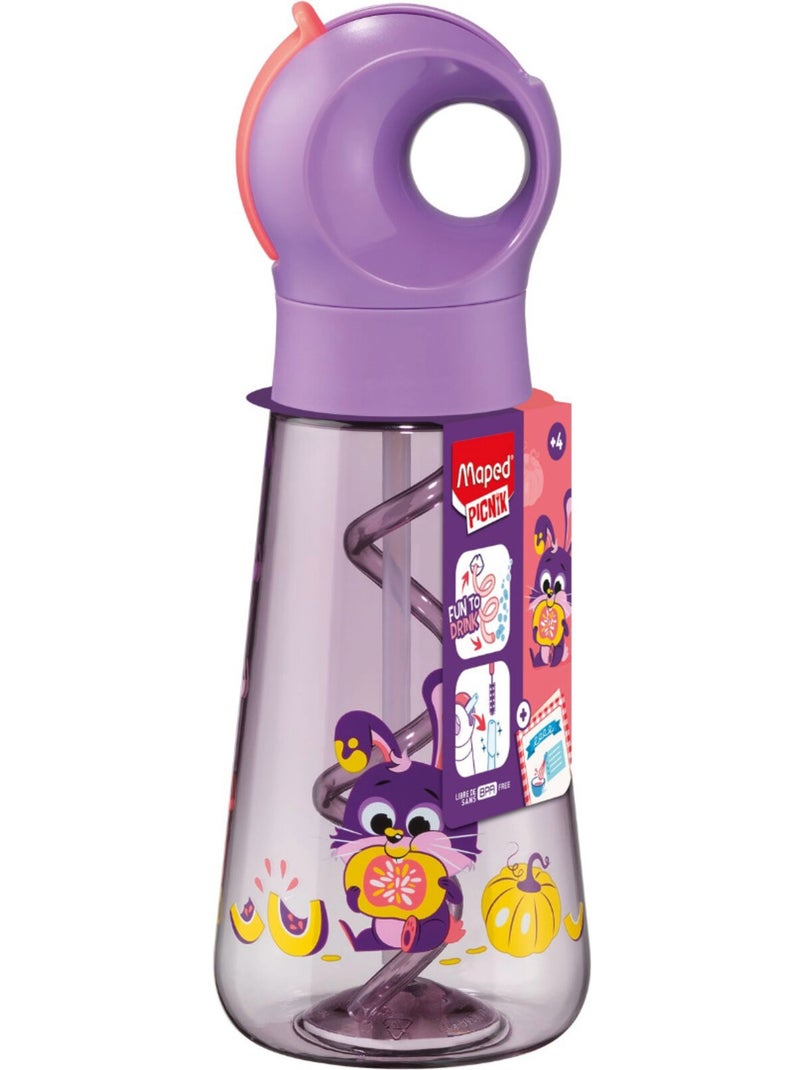 Gourde étanche avec paille Violet - Kiabi