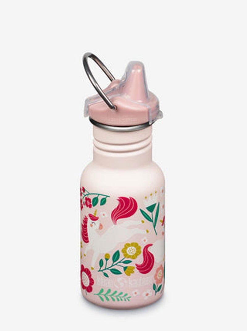 Gourde Inox 355 ml bouchon Sippy leaping unicorns Rose - Kiabi