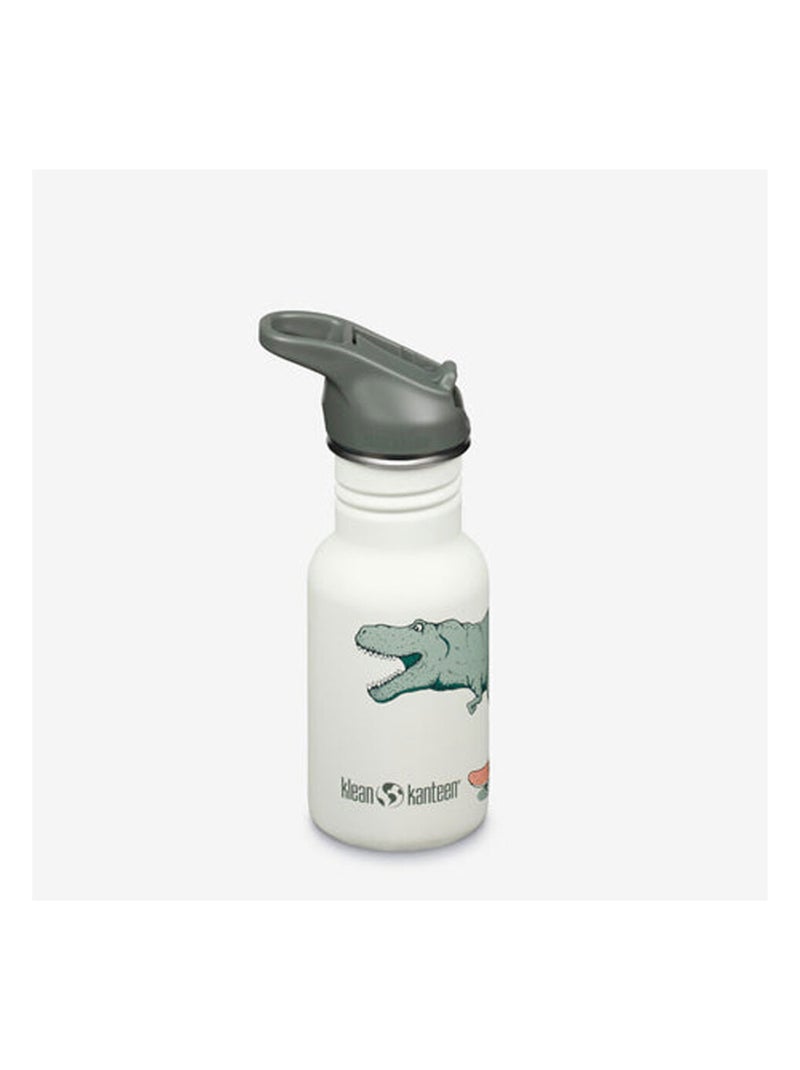 Gourde Inox 355 ml bouchon Sport dino skate Blanc - Kiabi