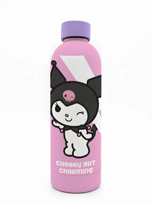 Gourde inox 800ml toucher doux rose kuromi sanrio - Kiabi