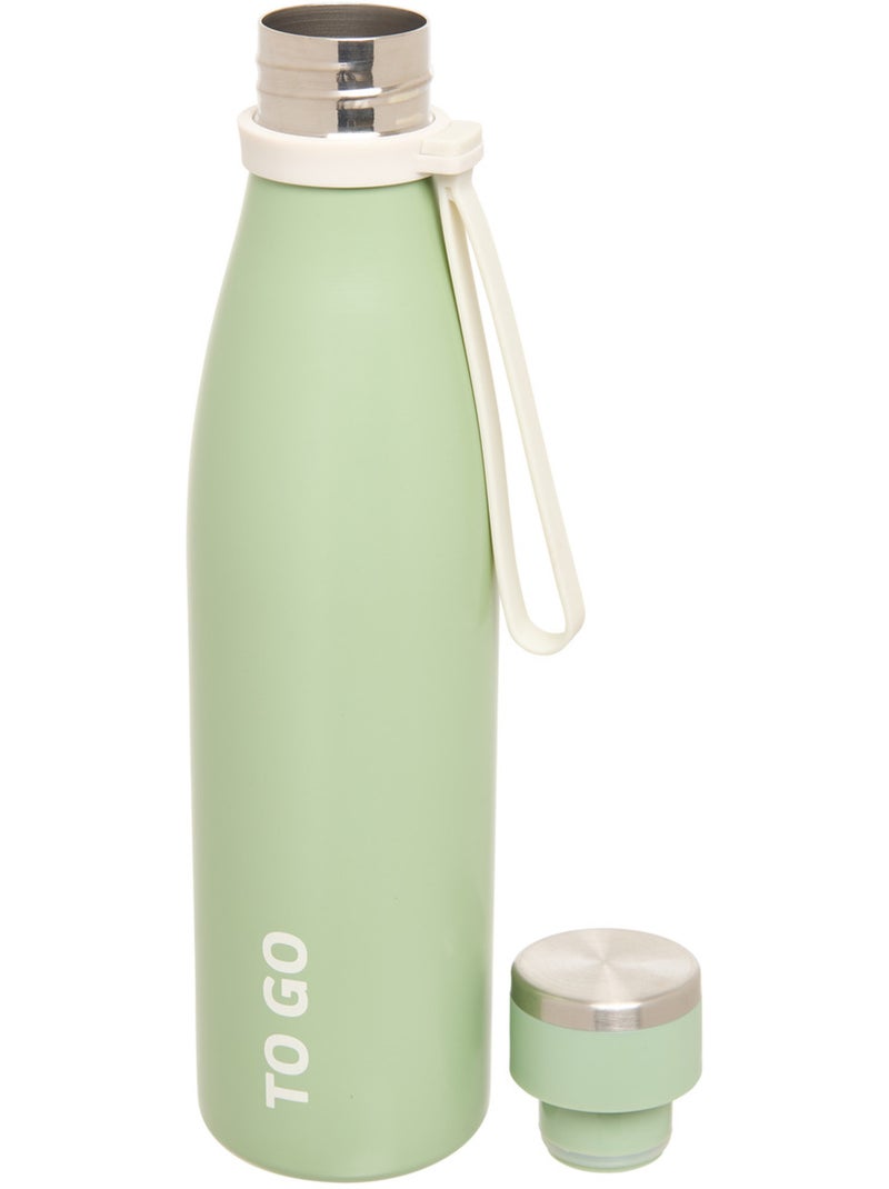 Gourde isotherme 0,65L avec poignée Vert - Kiabi