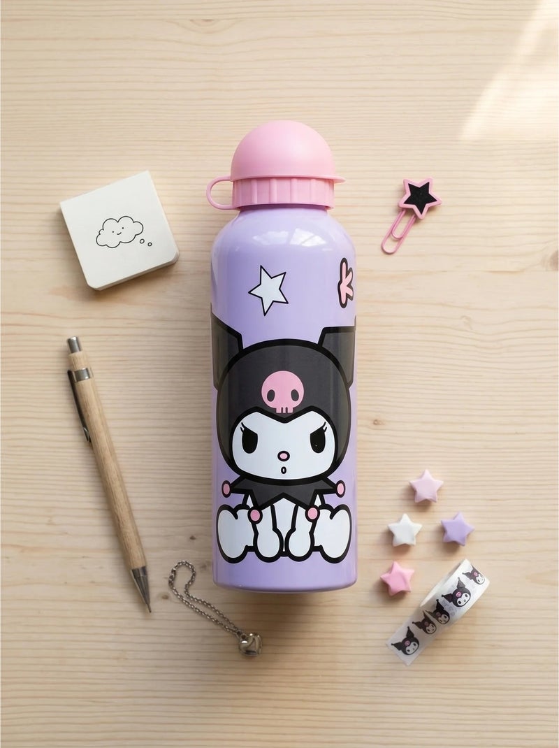 Gourde kuromi 500 ml en aluminium bouche large sanrio Noir - Kiabi
