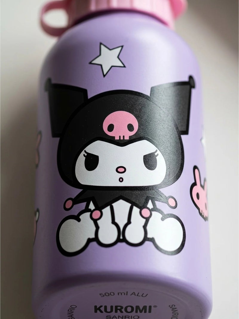 Gourde kuromi 500 ml en aluminium bouche large sanrio Noir - Kiabi