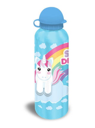 Gourde Licorne -Sweet Dreams- Bleue Bouchon Bleu - 500 ml