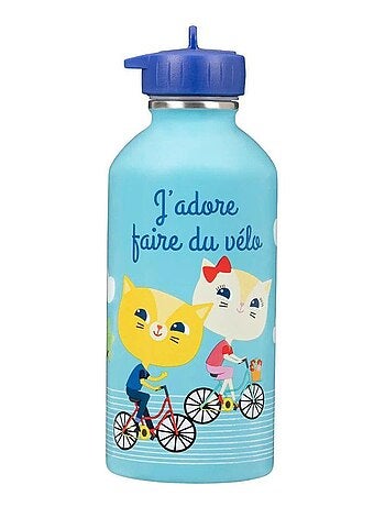 Gourde métal inox Enfant - Vélo Et Chats - Draeger