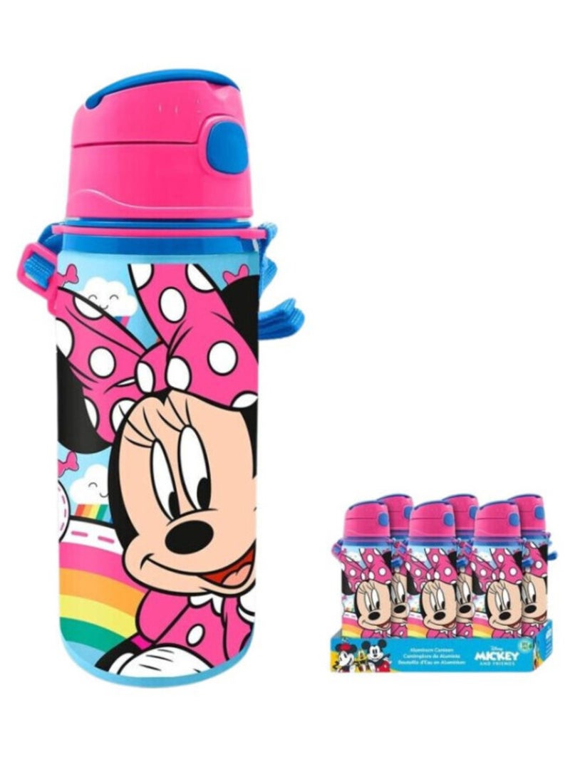 Gourde minnie mouse aluminium 600 ml avec sangle disney Rose - Kiabi