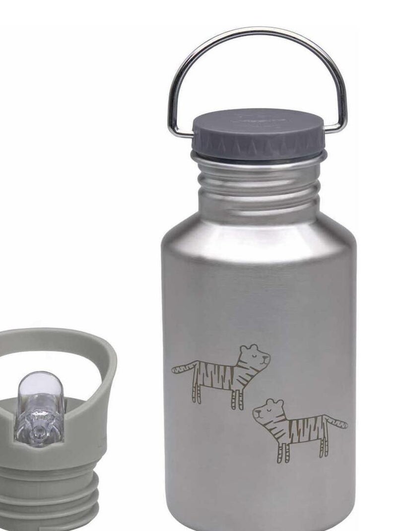 Gourde pour enfant inox Safari Tigre Gris - Kiabi
