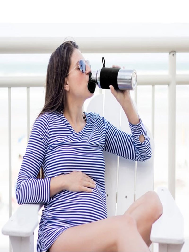 Gourde sport isotherme en inox 650 ml - Black Noir - Kiabi